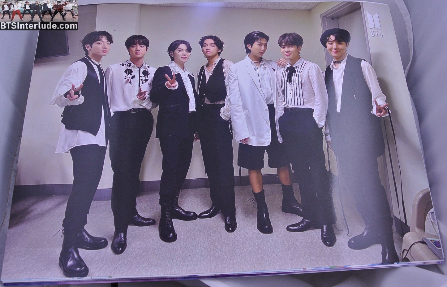 BTS POSTER MINI FANSITE GROUP M COUNTDOWN YET TO COME BACKSTAGE JUNGKOOK V JIMIN RM J-HOPE SUGA JIN