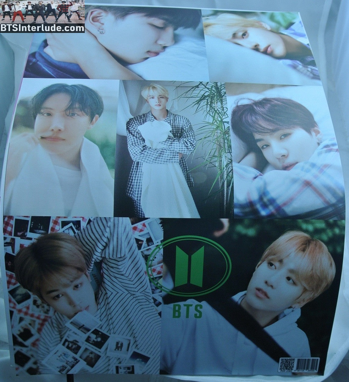 BTS POSTER MINI FANSITE GROUP SLEEPY BOYS MISCELLANEOUS POSES JUNGKOOK V JIMIN RM J-HOPE SUGA JIN