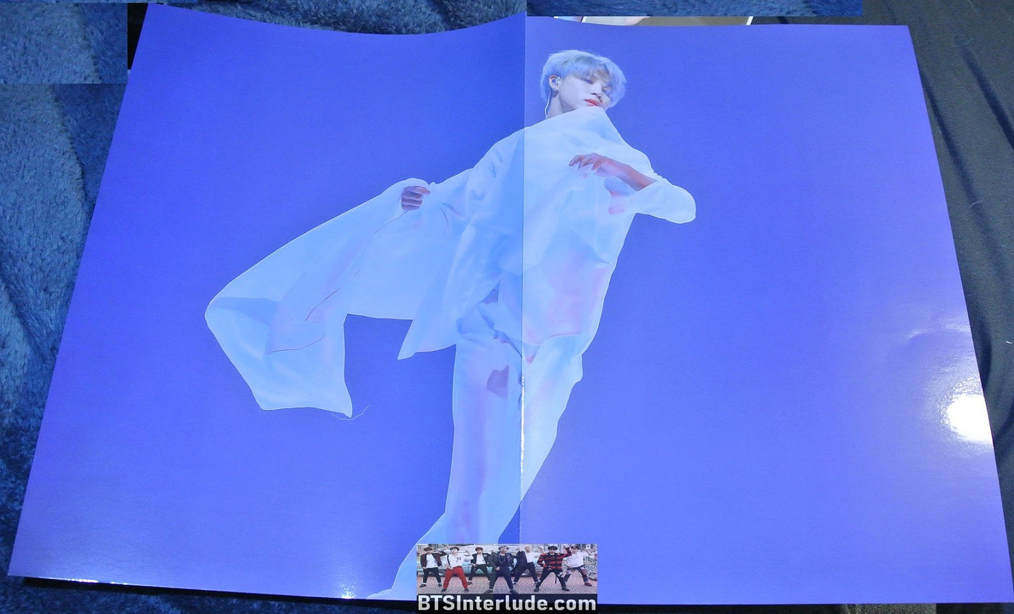 BTS POSTER FANSITE PARK JIMIN 박지민 2018 MAMAS WHITE PERFORMANCE NEVERMIND PIECES OF MIND FANSITE