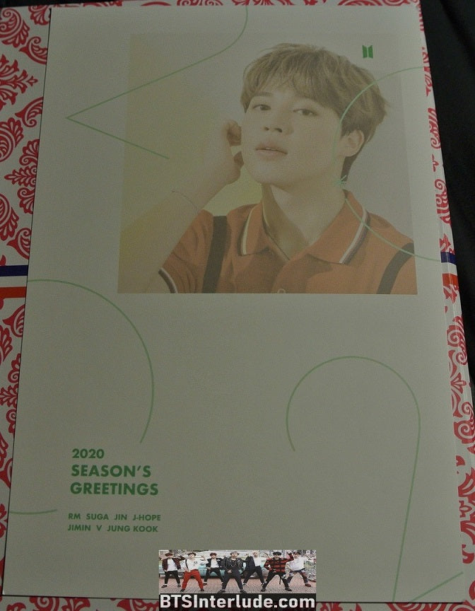 BTS POSTER MINI OFFICIAL PARK JIMIN 박지민 2020 SEASONS GREETINGS PACKAGE OFFICIAL MERCHANDISE