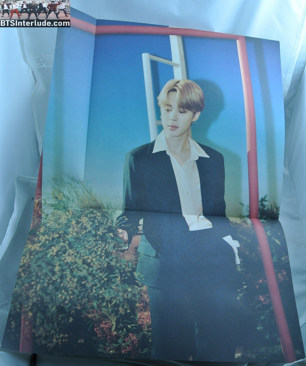 BTS POSTER FOLDED OFFICIAL PARK JIMIN 박지민 FLOWERS LADDER HYBE INSIGHT LIMITED EDITION OFFICIAL MERCHANDISE