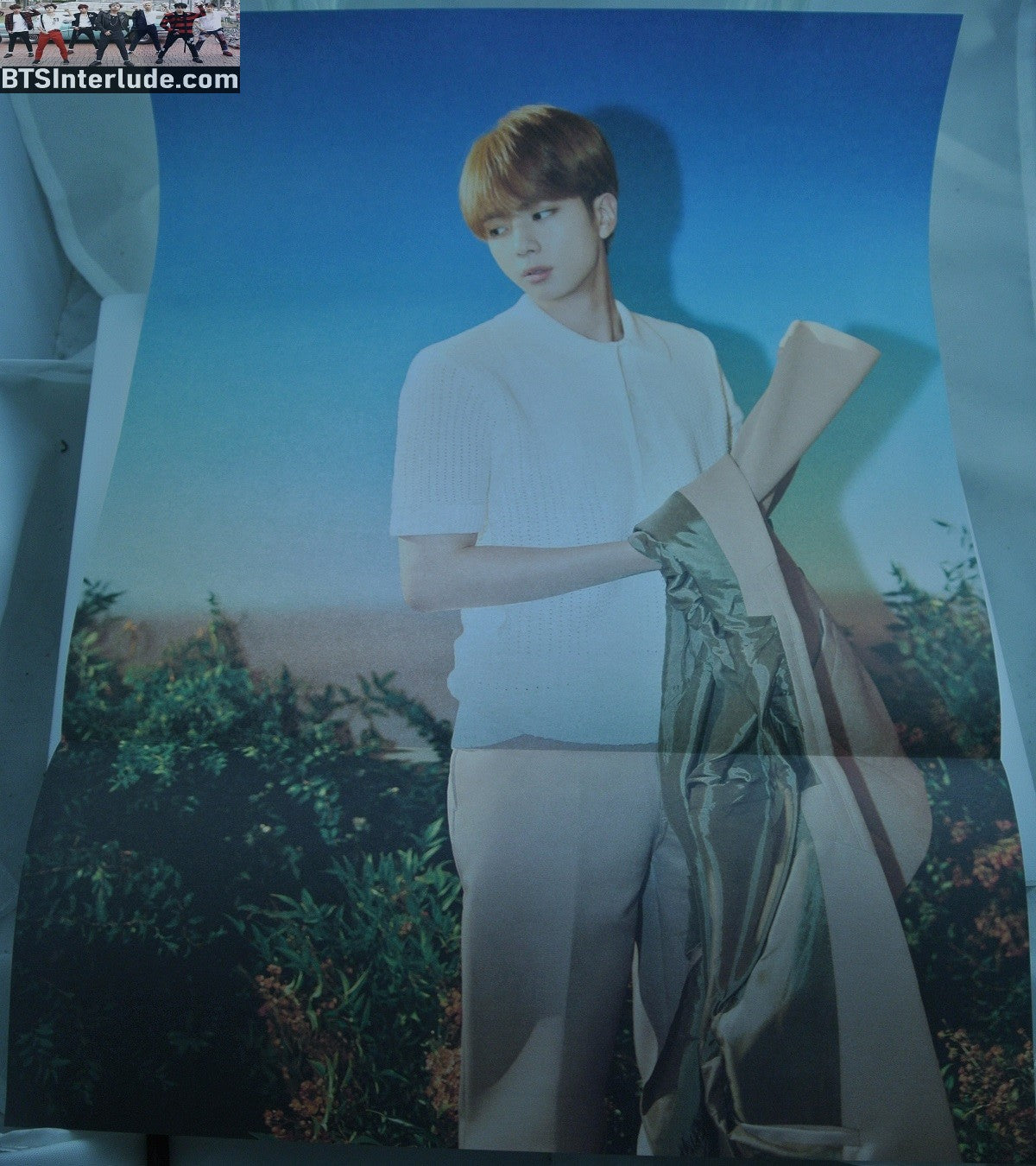 BTS POSTER FOLDED OFFICIAL JIN KIM SEOKJIN 김석진 JACKET OFF HYBE INSIGHT LIMITED EDITION OFFICIAL MERCHANDISE