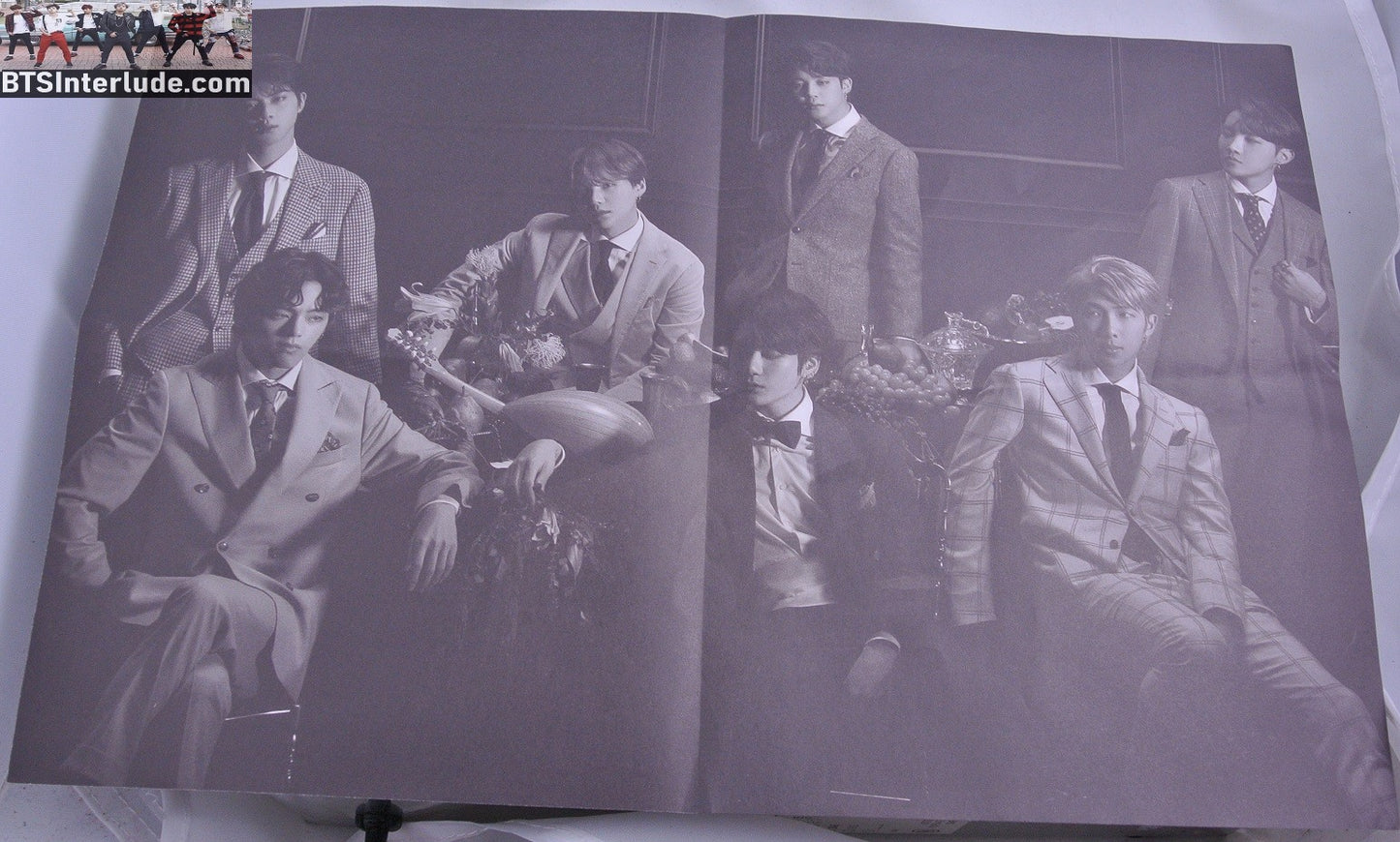 BTS POSTER OFFICIAL V KIM TAEHYUNG 김태형 MAP OF THE SOUL 7 FOLDED TWO SIDED GROUP ON OTHER SIDE OFFICIAL MERCHANDISE