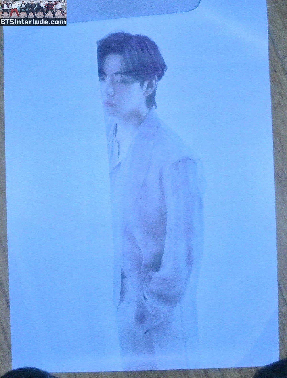 BTS POSTER OFFICIAL V KIM TAEHYUNG 김태형 PROOF DRAPES EXHIBITION SEOUL HYBE INSIGHT MUSEUM NEW