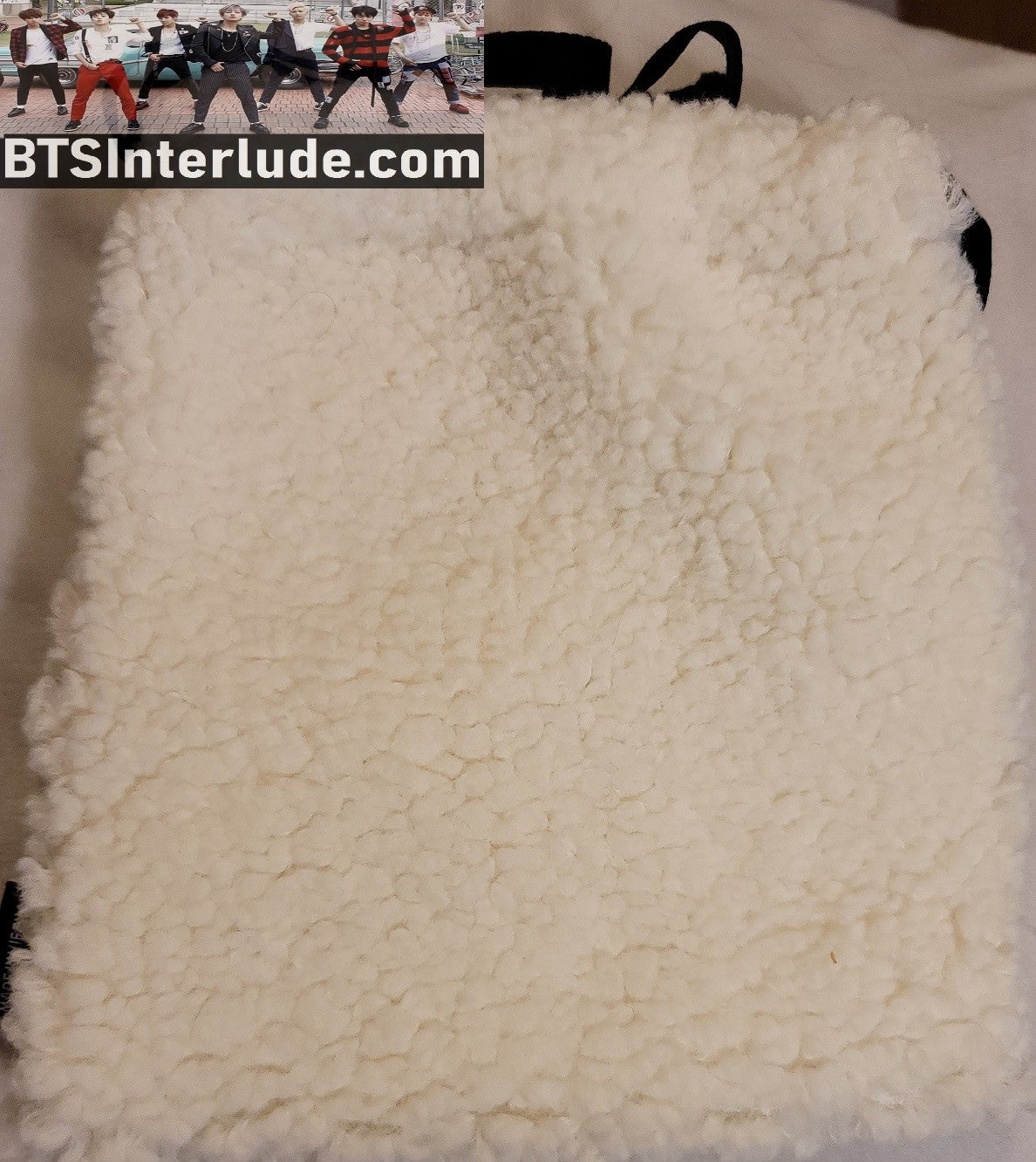 BTS PURSE BT21 RJ JIN KIM SEOKJIN 김석진 WHITE ALPACA BAG PURSE POUCH FURRY NEW
