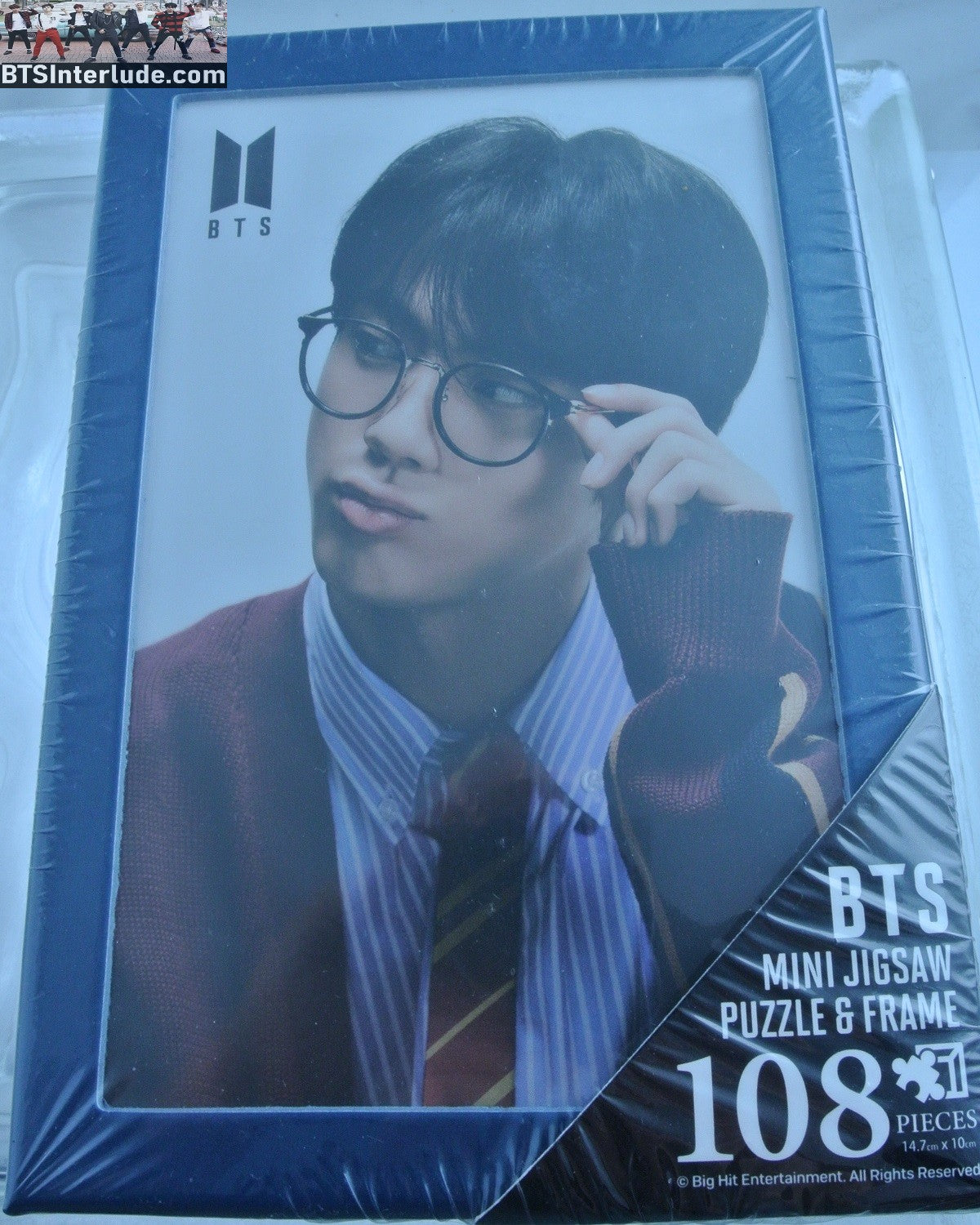 BTS PUZZLE JIN KIM SEOKJIN 김석진 MAP OF THE SOUL 7 108 PIECE MINI JIGSAW PUZZLE AND FRAME OFFICIAL MERCHANDISE