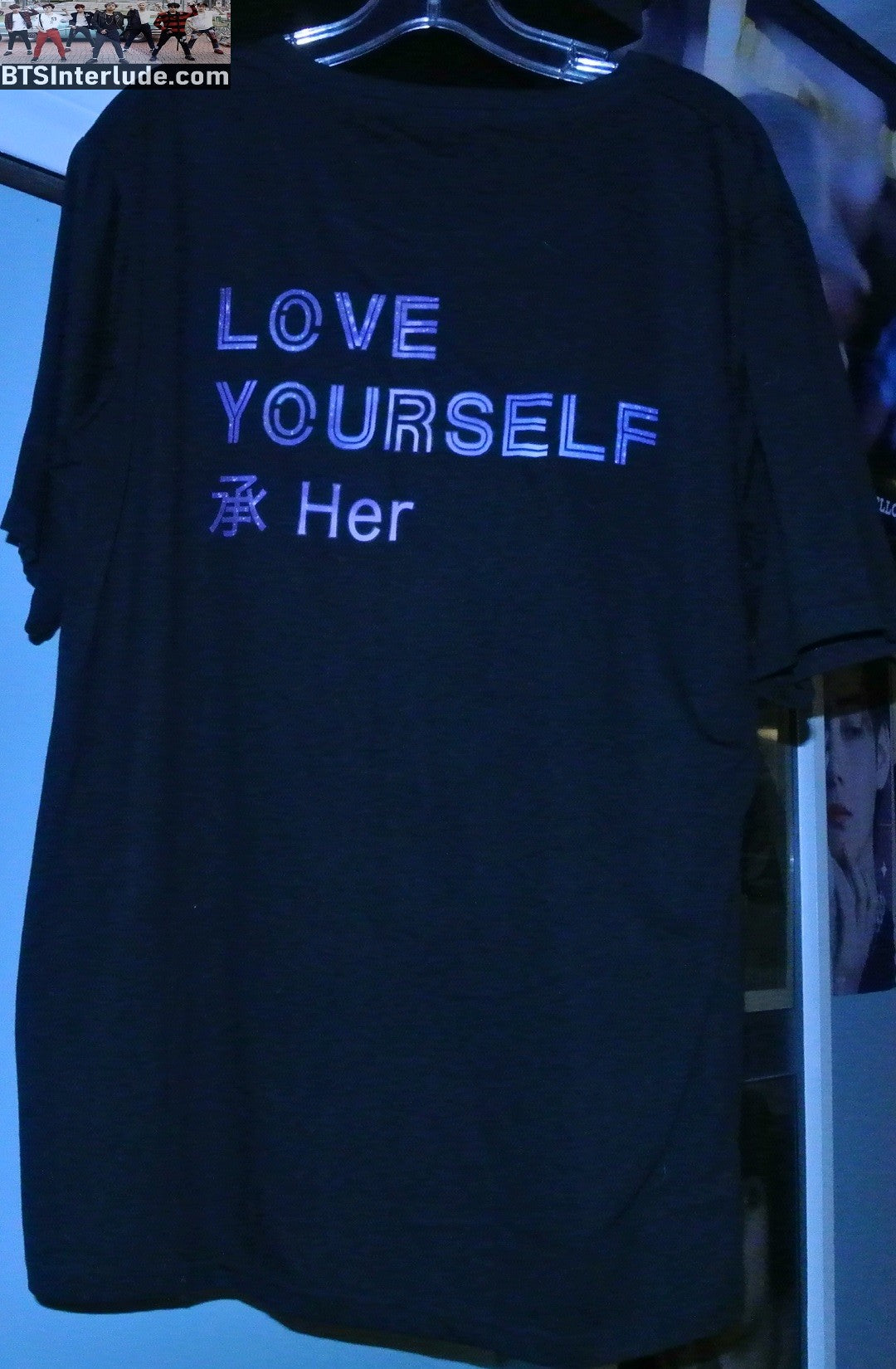 BTS SHIRT BLACK 2XL PASTEL UNIVERSE DOORS LOVE YOURSELF HER ON BACK JUNGKOOK V JIMIN RM J-HOPE SUGA JIN