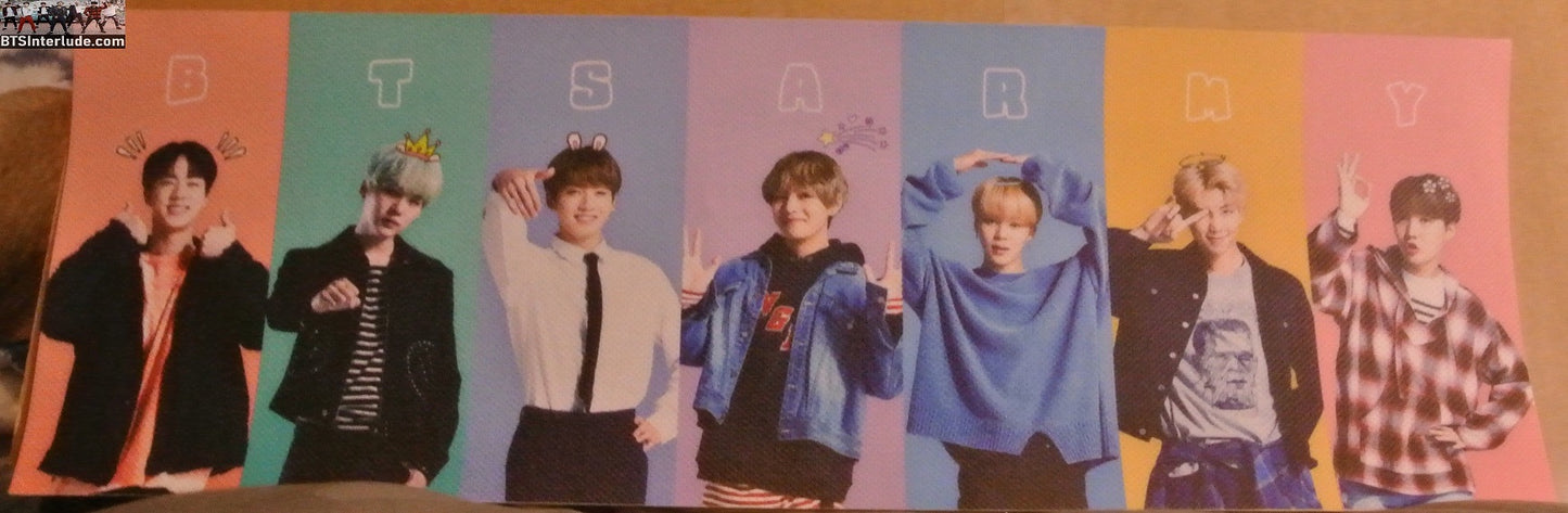 BTS SLOGAN VINYL GROUP ARMY PASTELS JUNGKOOK V JIMIN RM J-HOPE SUGA JIN BANNER SIGN LIMITED EDITION