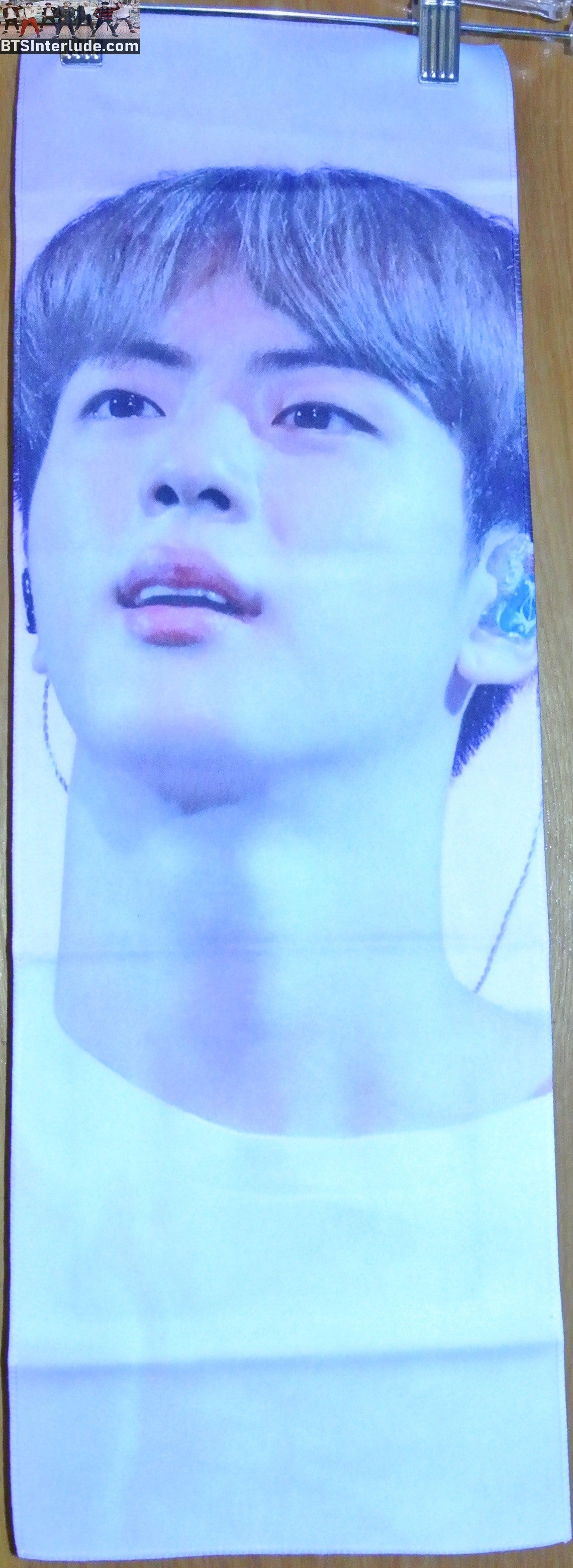 BTS SLOGAN FABRIC JIN KIM SEOKJIN 김석진 WHITE SHIRT FANSITE BANNER LIMITED EDITION