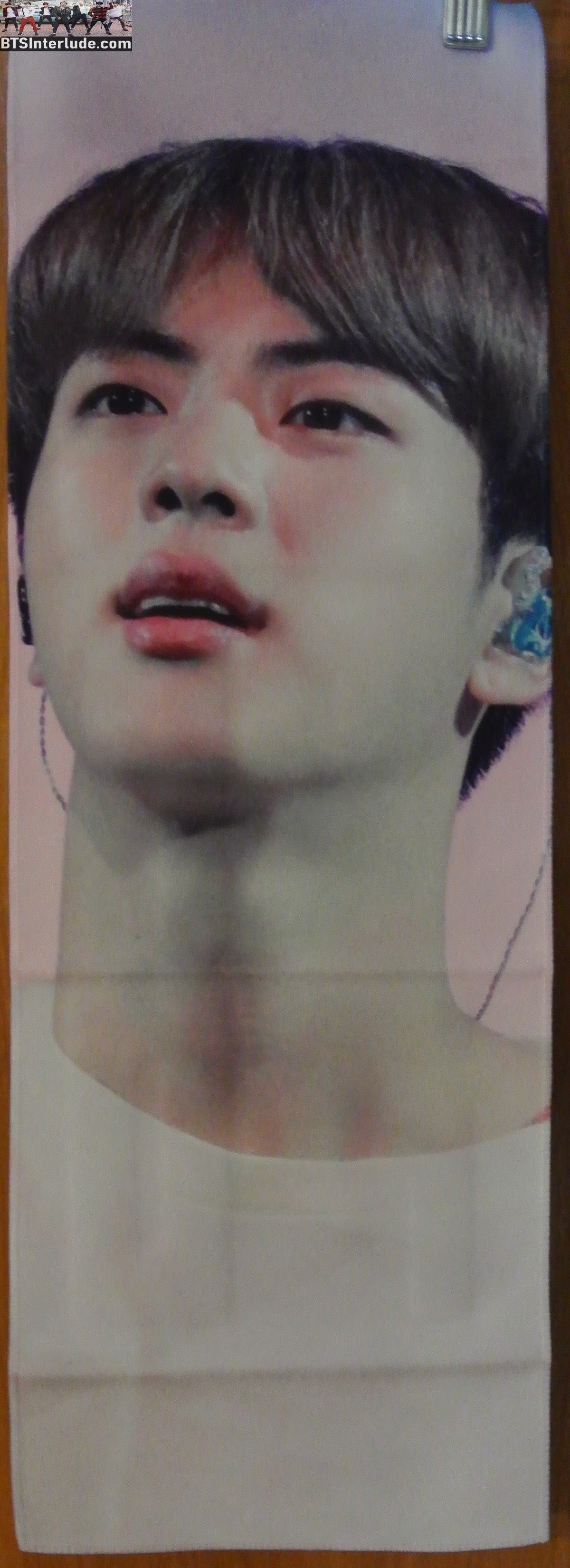 BTS SLOGAN FABRIC JIN KIM SEOKJIN 김석진 WHITE SHIRT FANSITE BANNER LIMITED EDITION