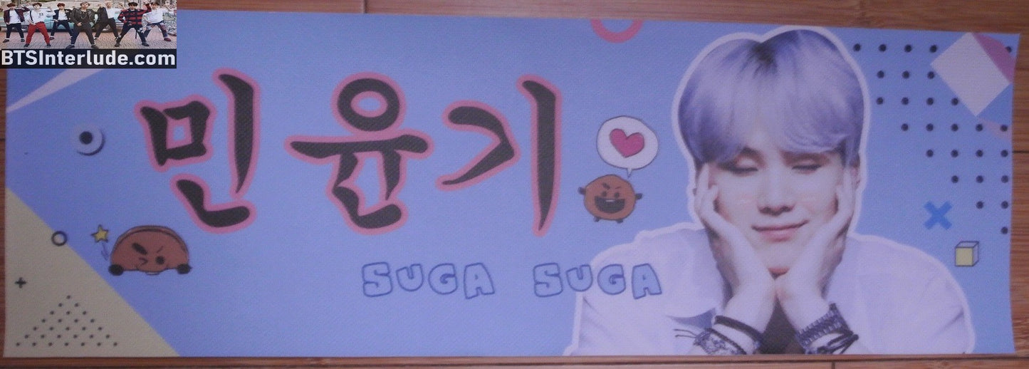 BTS SLOGAN VINYL SUGA MIN YOONGI 민윤기 BT21 SHOOKY FANSITE SLOGAN BANNER LIMITED EDITION