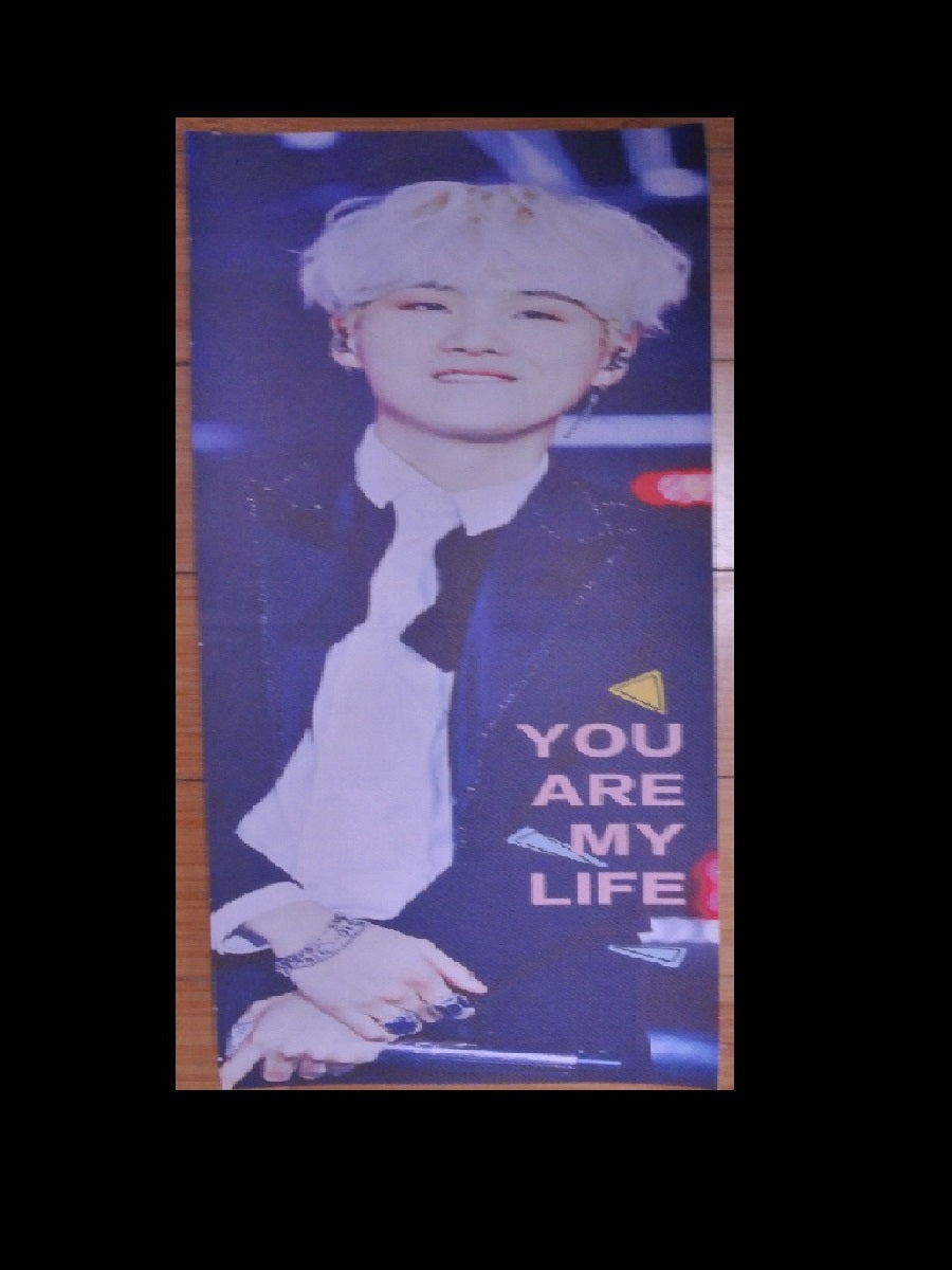 BTS SLOGAN VINYL SUGA MIN YOONGI 민윤기 YOU ARE MY LIFE FANSITE SLOGAN BANNER LIMITED EDITION