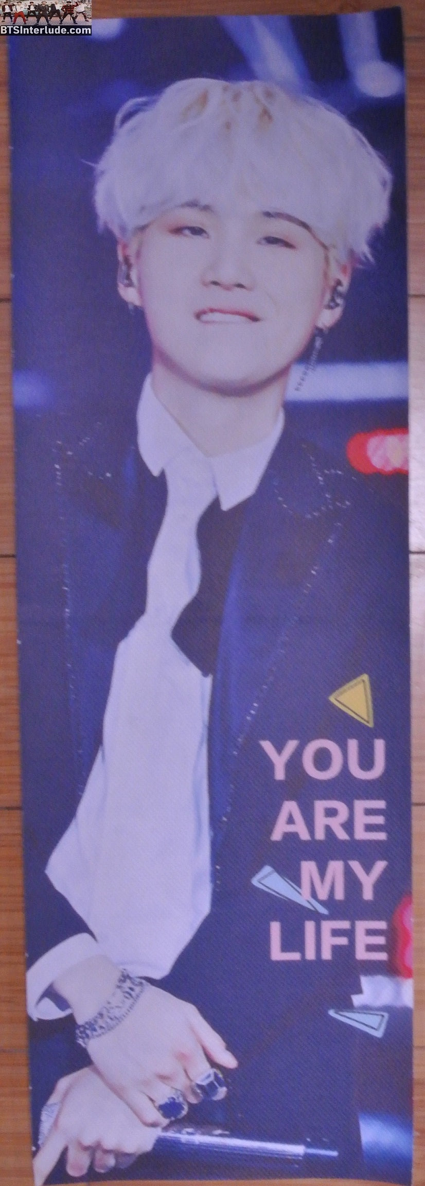 BTS SLOGAN VINYL SUGA MIN YOONGI 민윤기 YOU ARE MY LIFE FANSITE SLOGAN BANNER LIMITED EDITION