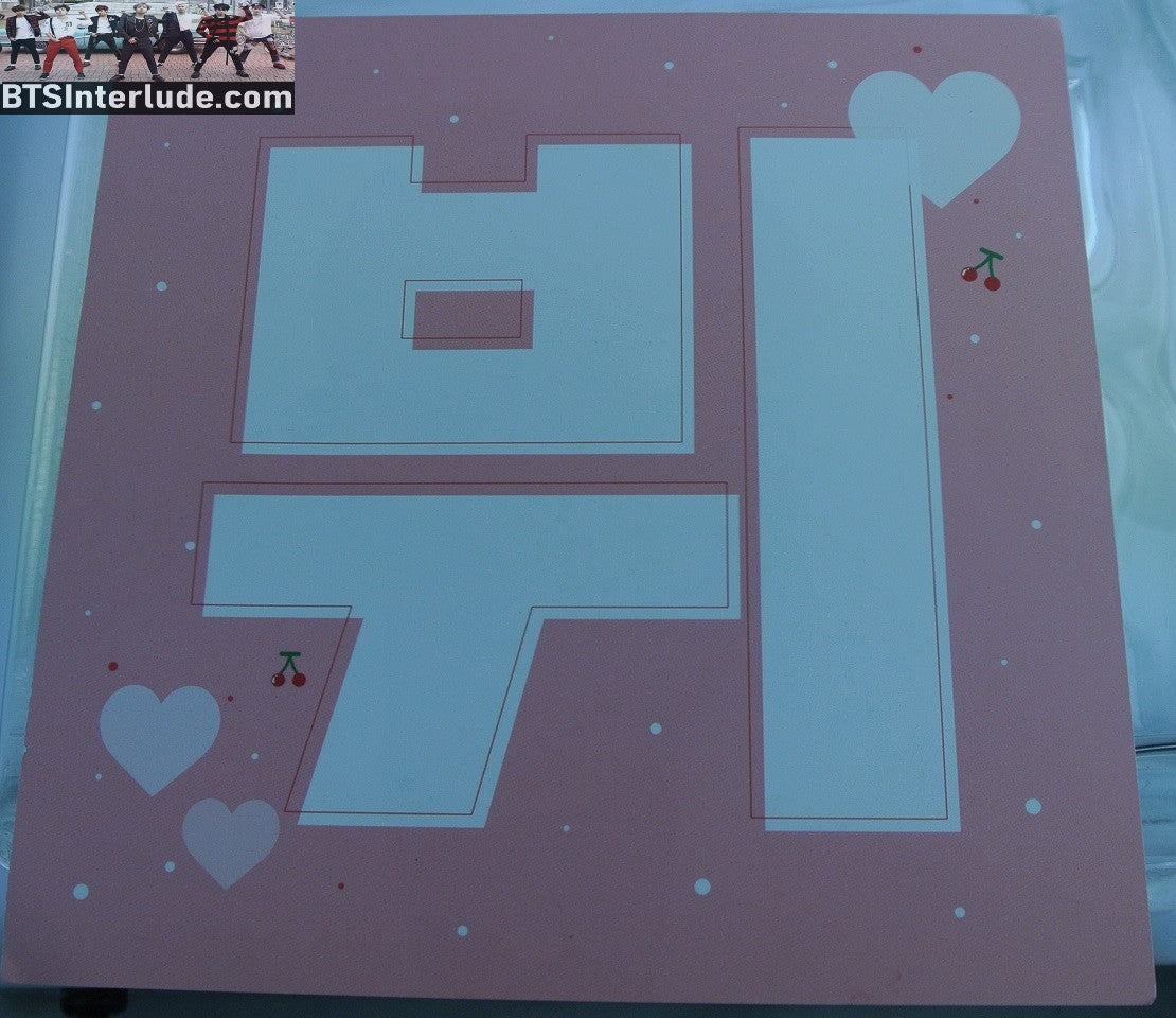 BTS SLOGAN CARDSTOCK V KIM TAEHYUNG 김태형 RED HAIR FANSIGN FANSITE BANNER LIMITED EDITION