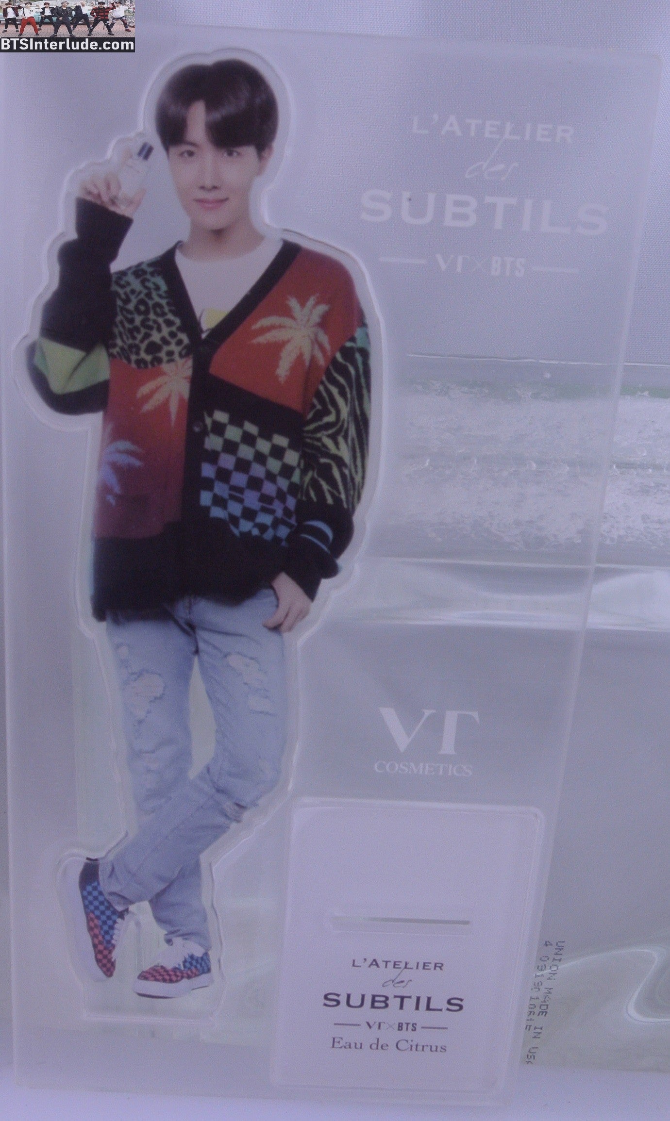 BTS STANDEE ACRYLIC J-HOPE JUNG HOSEOK 정호석 HOBI VT COSMETICS SUBTILS PERFUME NEW OFFICIAL MERCHANDISE