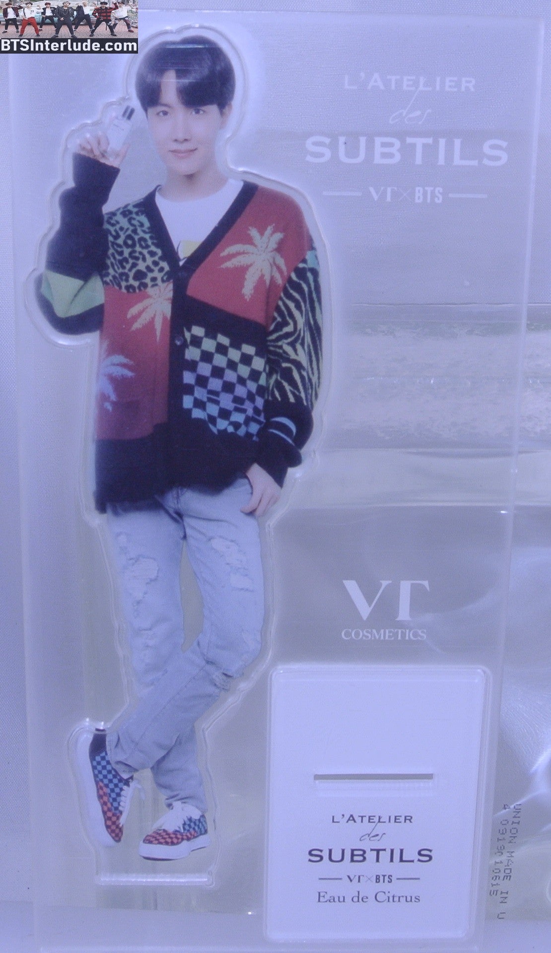 BTS STANDEE ACRYLIC J-HOPE JUNG HOSEOK 정호석 HOBI VT COSMETICS SUBTILS PERFUME NEW OFFICIAL MERCHANDISE