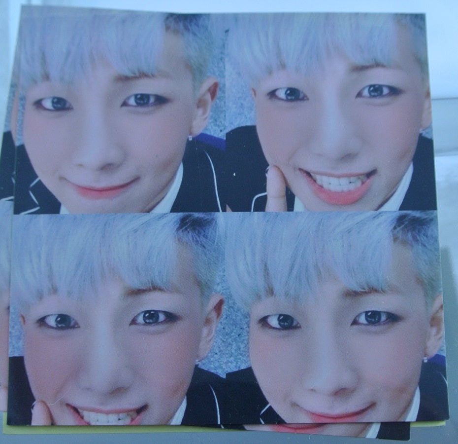 BTS STICKERS RM KIM NAMJOON 김남준 4 SHOT FRAME LAVENDER HAIR