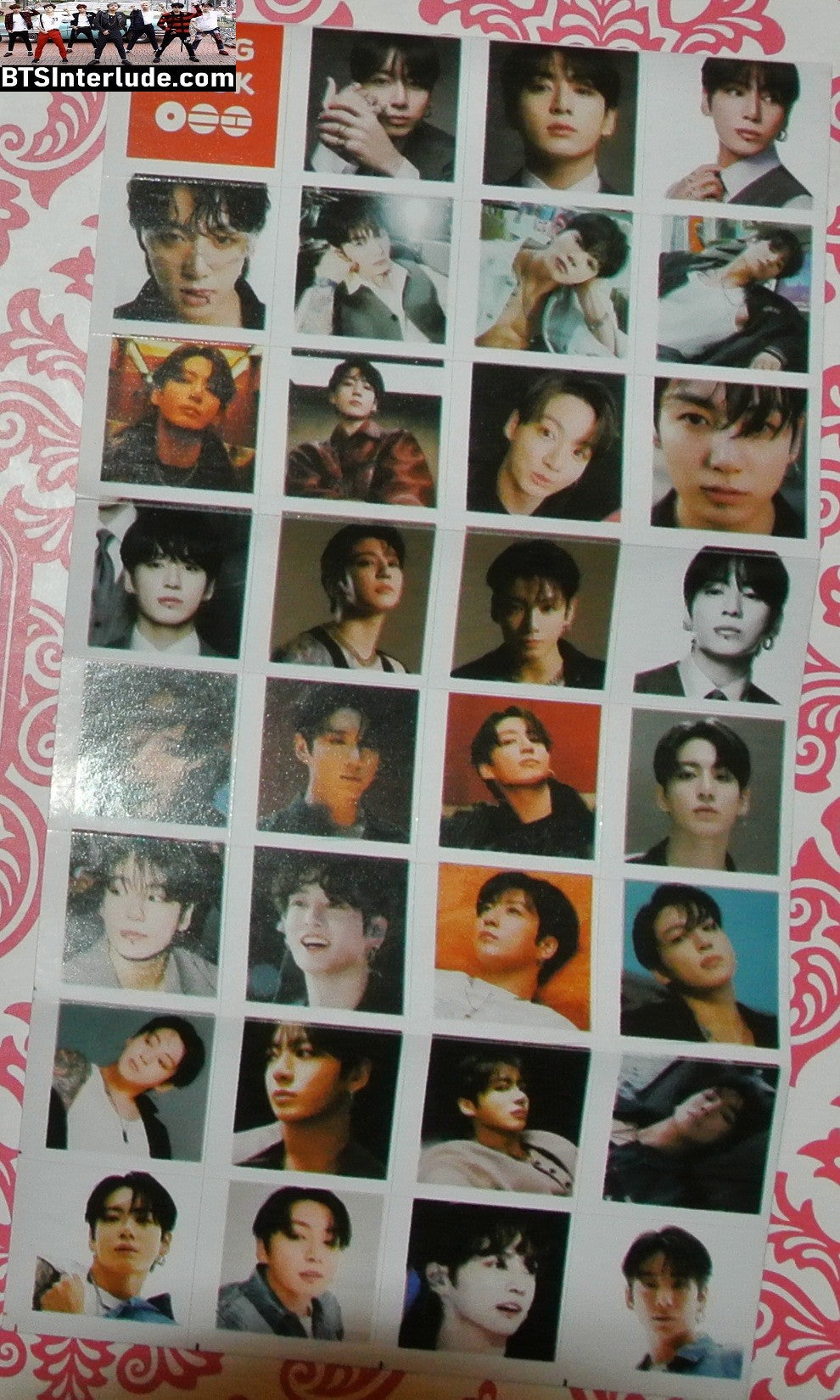BTS STICKERS JEON JUNGKOOK JK 전정국 ARIRANG SET OF 32 SMALL STICKERS FANSITE