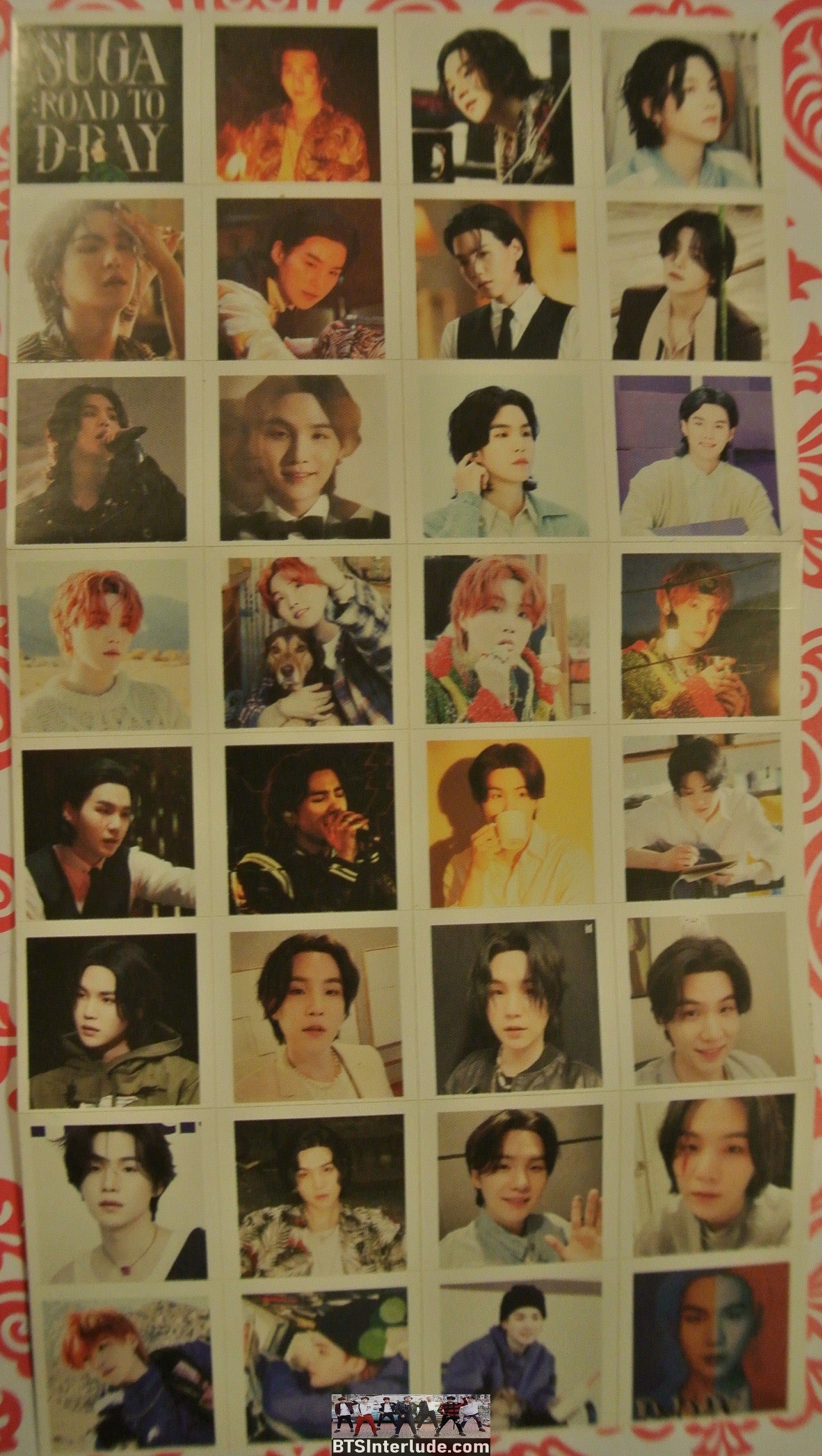 BTS STICKER SHEET SUGA MIN YOONGI 민윤기 32 SMALL STICKERS D DAY D-DAY THEME