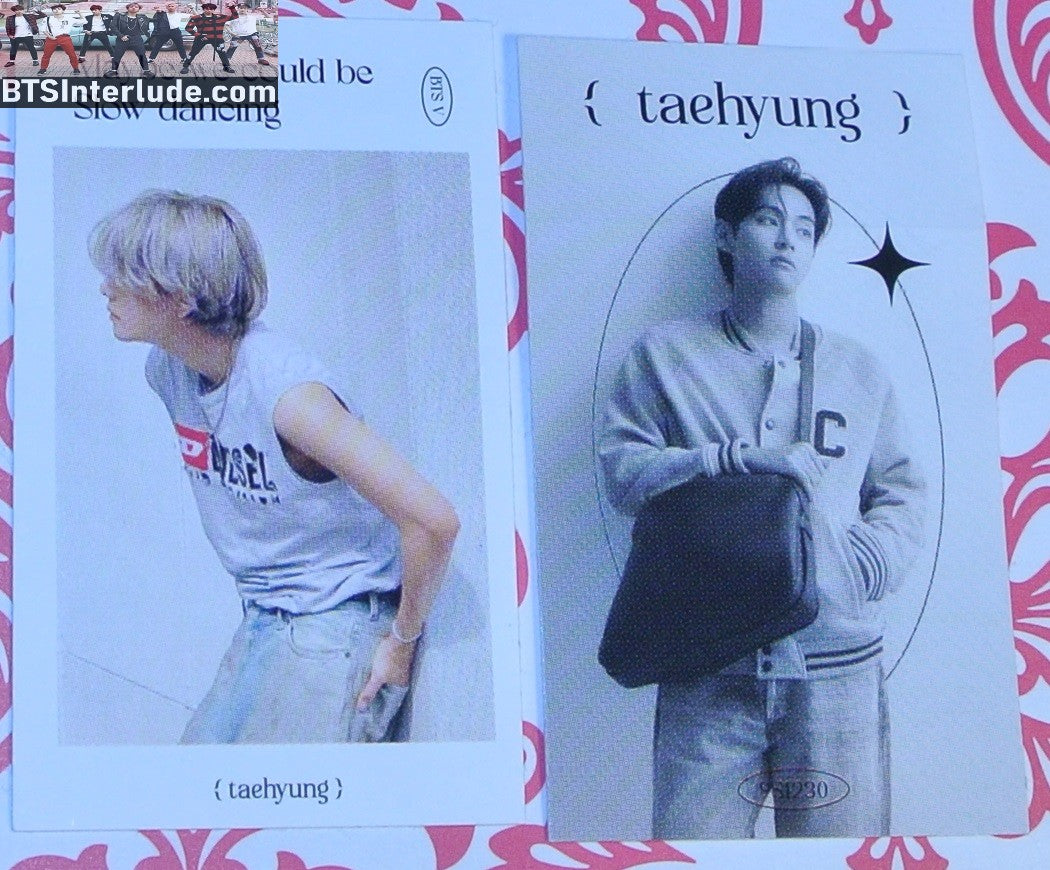 BTS STICKERS V KIM TAEHYUNG 김태형 SLOW DANCING CELINE SET OF 2 NUNA V FANSITE MOMENT BECOMES FOREVER