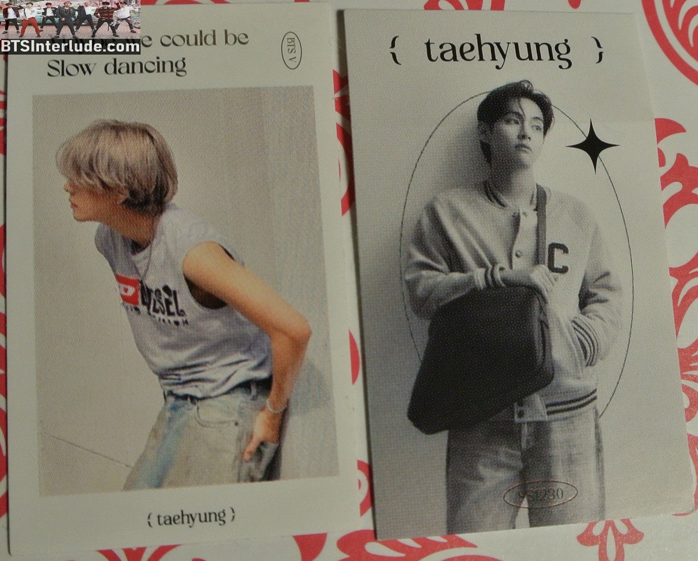 BTS STICKERS V KIM TAEHYUNG 김태형 SLOW DANCING CELINE SET OF 2 NUNA V FANSITE MOMENT BECOMES FOREVER