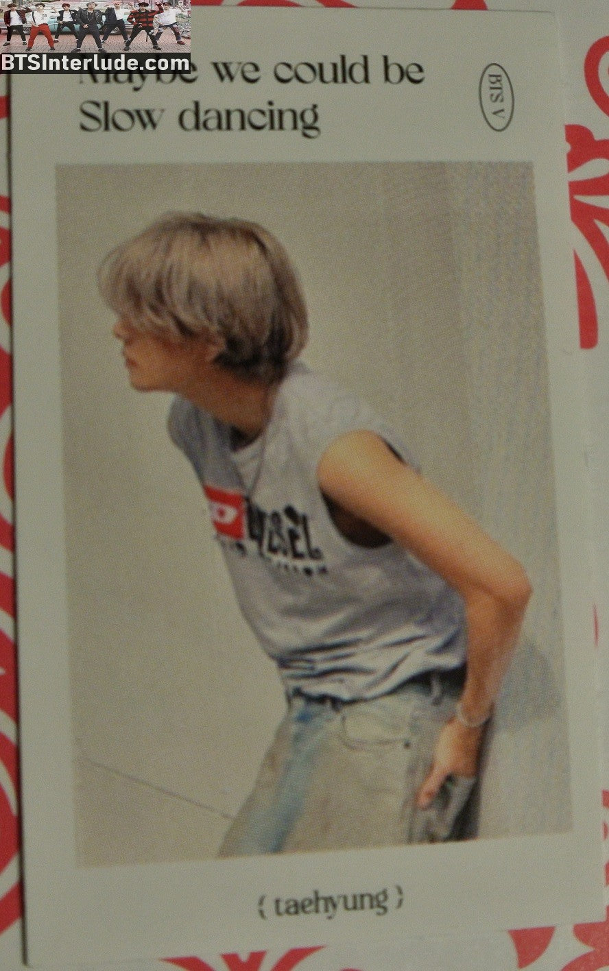 BTS STICKER V KIM TAEHYUNG 김태형 SLOW DANCING STICKER NUNA V FANSITE MOMENT BECOMES FOREVER