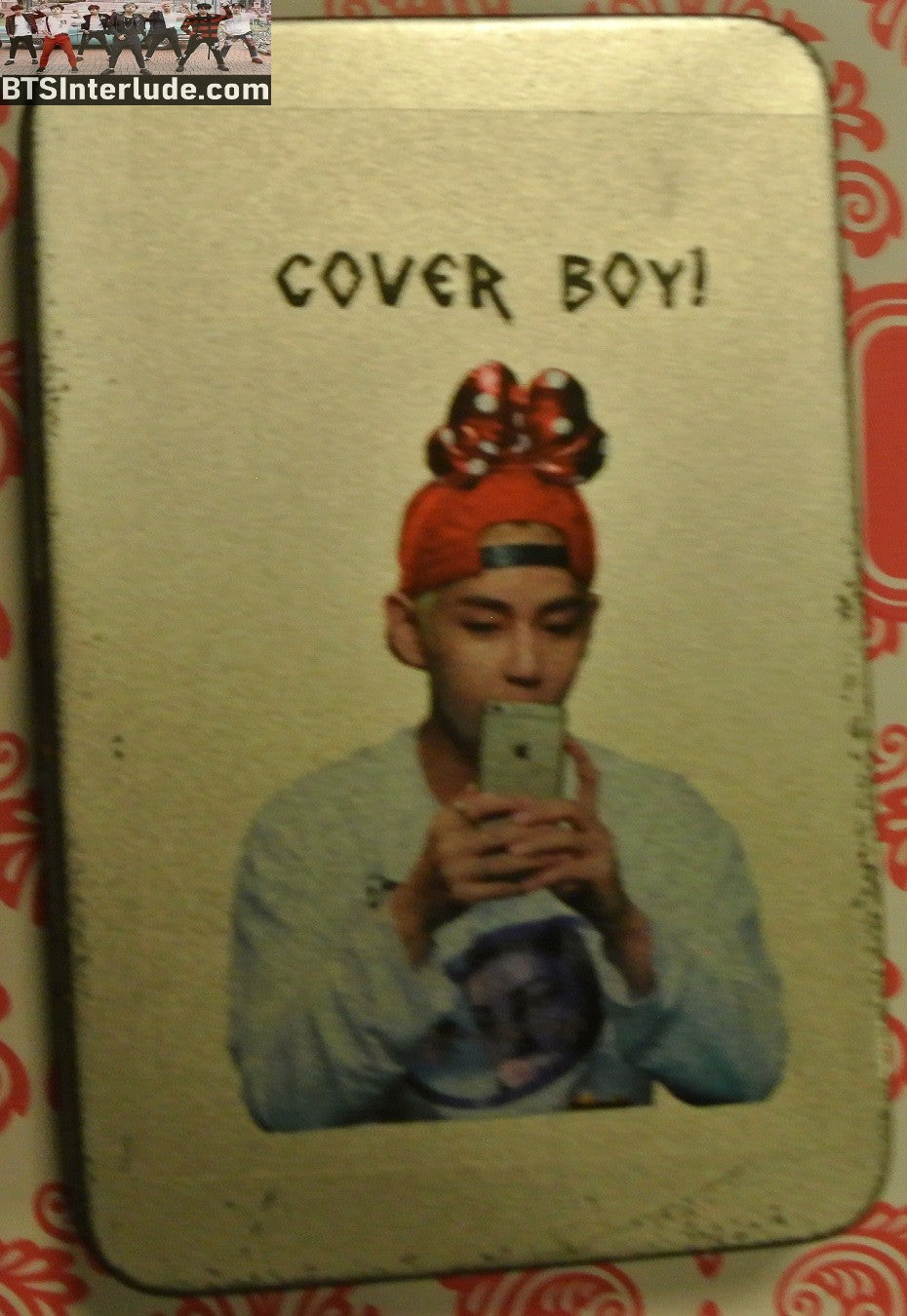 BTS TIN METAL FANSITE V KIM TAEHYUNG 김태형 VTAC FANSITE COVER BOY SILVER PHOTOCARD HOLDER POLAROIDS