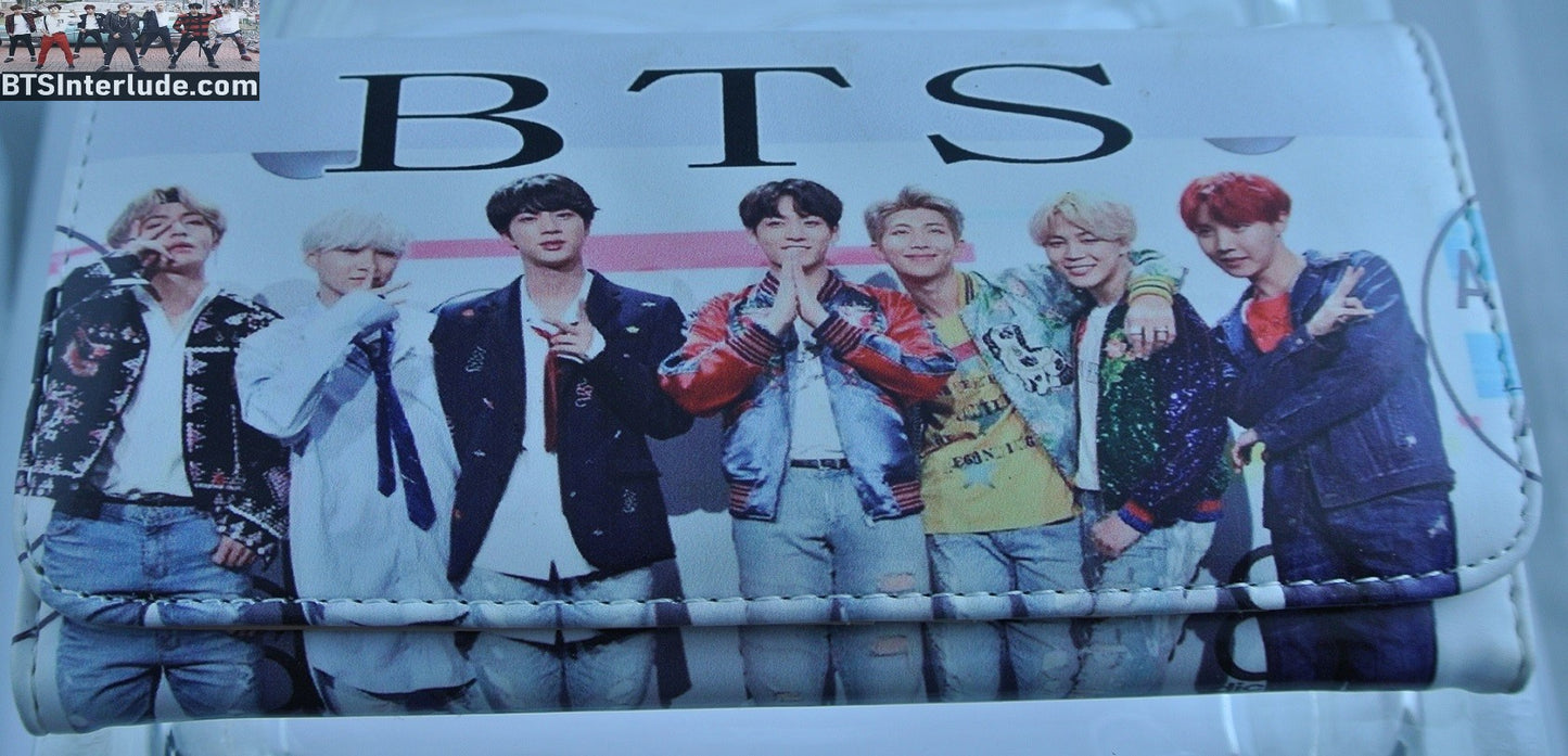 BTS WALLET CLUTCH GROUP AMERICAN MUSIC AWARDS RED CARPET AMAS WHITE JUNGKOOK V JIMIN RM J-HOPE SUGA JIN