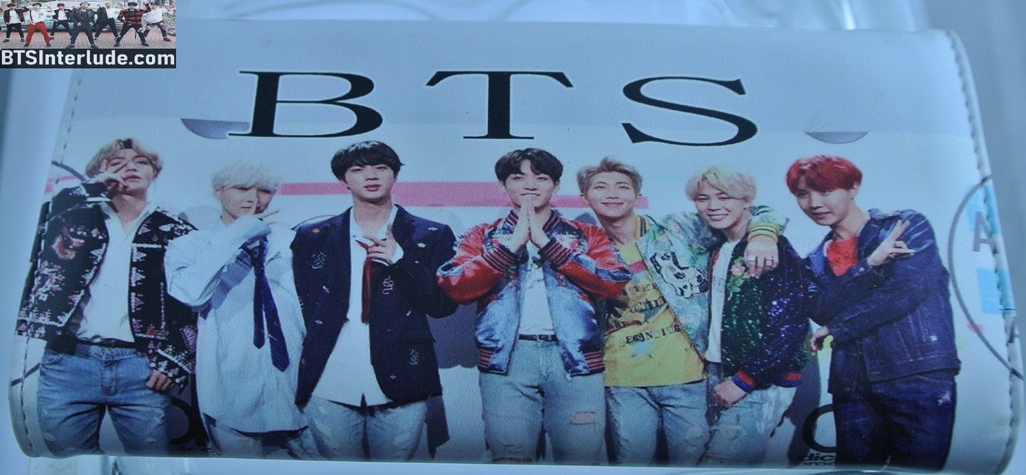 BTS WALLET CLUTCH GROUP AMERICAN MUSIC AWARDS RED CARPET AMAS WHITE JUNGKOOK V JIMIN RM J-HOPE SUGA JIN