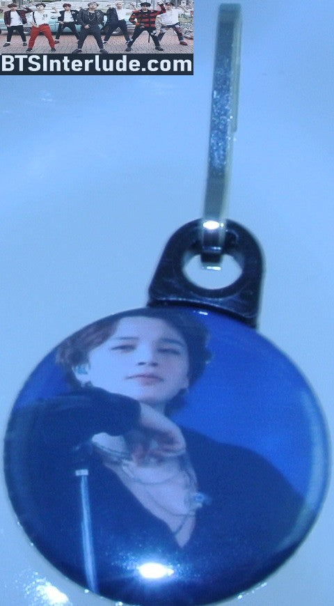 BTS ZIPPER PULL BUTTON PARK JIMIN 박지민 BUSAN MIC STAND PURSE BACKPACK JACKET KEYCHAIN