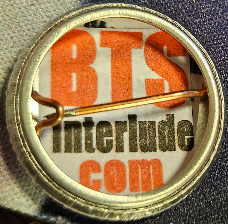 BTS EARRINGS BUTTON RM KIM NAMJOON 김남준 2 IN 1 PROOF VAULT PIERCED OR CLIPS DANGLE DROP