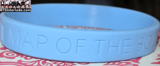 BTS BRACELET SILICONE BLUE MAP OF THE SOUL MOTS WORDS & DOORS 방탄소년단 JUNGKOOK V JIMIN RM J-HOPE SUGA JIN