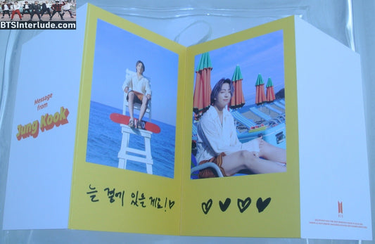 BTS MESSAGE TRIFOLD BUTTER JEON JUNGKOOK 전정국 MESSAGE CARD FOLDING FOLDED NEW OFFICIAL MERCHANDISE