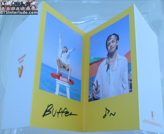 BTS MESSAGE TRIFOLD BUTTER V KIM TAEHYUNG 김태형 PHOTOS BEACH CARD FOLDING FOLDED NEW OFFICIAL MERCHANDISE