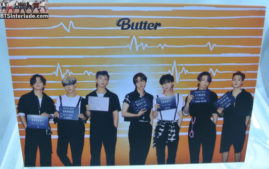 BTS STANDEE GROUP BUTTER CREAM LINEUP JUNGKOOK V JIMIN RM J-HOPE SUGA JIN PHOTO STAND NEW OFFICIAL MERCHANDISE