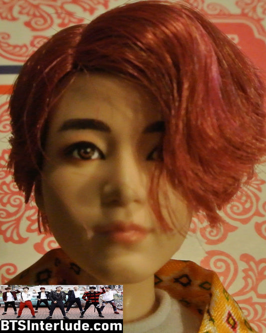 BTS DOLL JEON JUNGKOOK 전정국 MATTEL ACTION FIGURE RED HAIR IDOL MUSIC VIDEO
