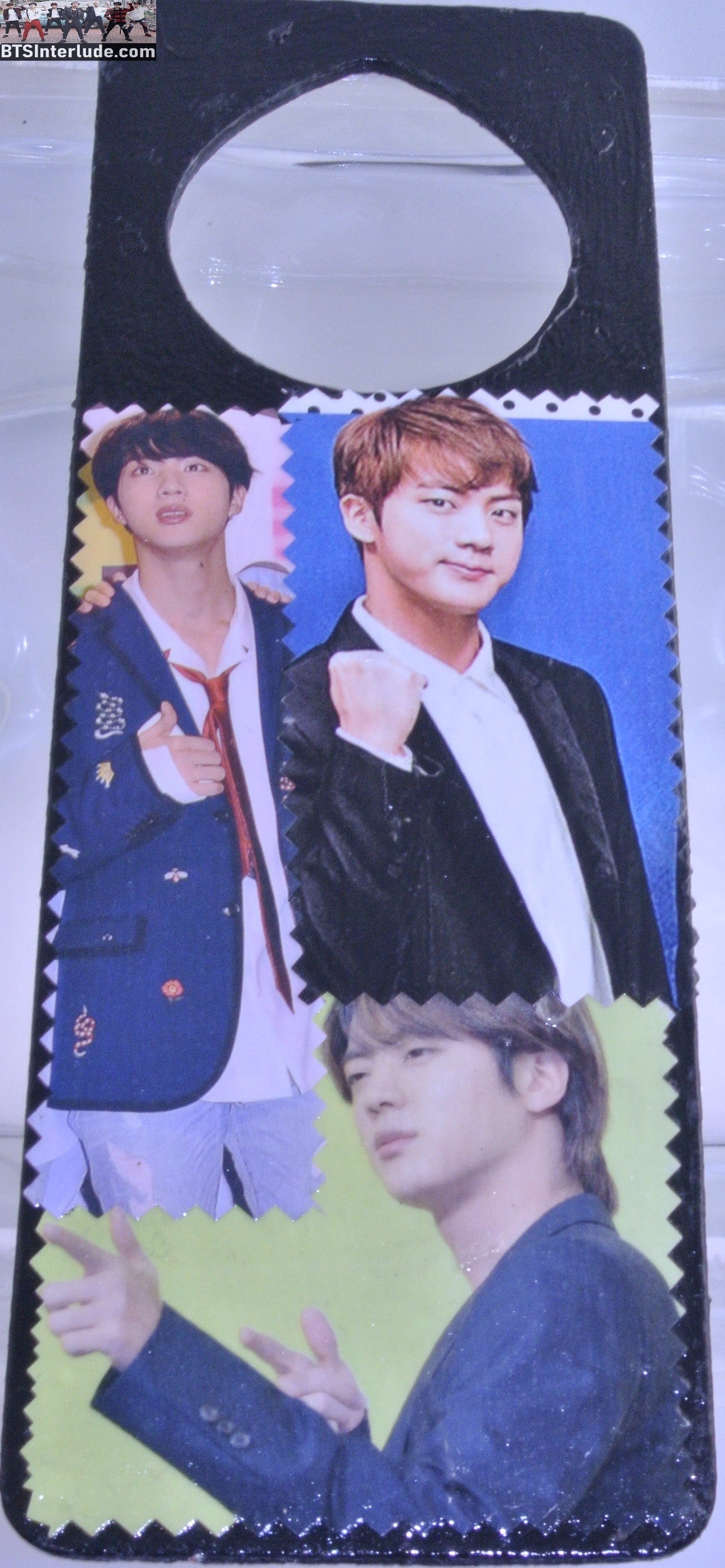 BTS DOOR HANGER JIN KIM SEOKJIN 김석진 PRIVACY BLACK 2 SIDED CAN PERSONALIZE WELCOME STAY OUT