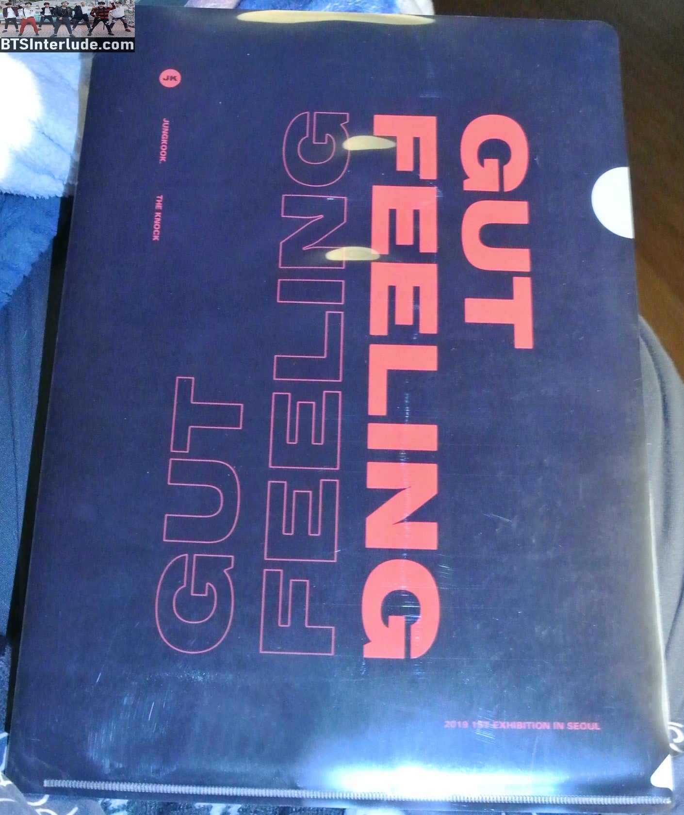 BTS FILE FOLDER JEON JUNGKOOK 전정국 BLACK GUT FEELING THE KNOCK FANSITE ORGANIZATION