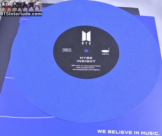 BTS HYBE INSIGHT BLUE RECORD PLAYER PROTECTIVE COVER ALBUM HOLDER JUNGKOOK V JIMIN RM J-HOPE SUGA JIN OFFICIAL MERCHANDISE LIMITED EDITION