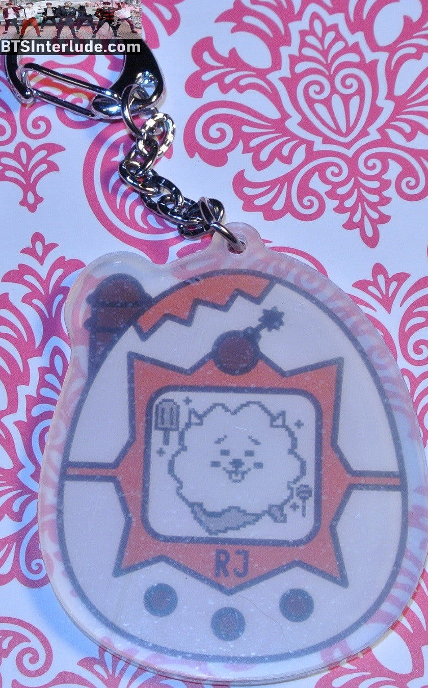 BTS KEYCHAIN ACRYLIC BT21 RJ JIN KIM SEOKJIN 김석진 TAMAGOTCHI EGG KEYRING KEY CHAIN RING