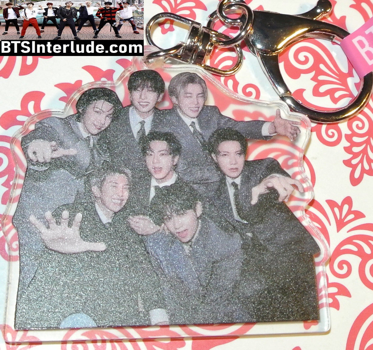 BTS KEYCHAIN ACRYLIC GROUP ARIRANG BLACK GREY SUITS 방탄소년단 JUNGKOOK V JIMIN RM J-HOPE SUGA JIN KEYRING KEY CHAIN RING LIMITED EDITION