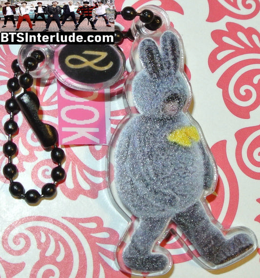 BTS KEYCHAIN ACRYLIC JEON JUNGKOOK 전정국 2 PIC BUNNY COSTUME SIGNATURE KEYRING KEY CHAIN RING