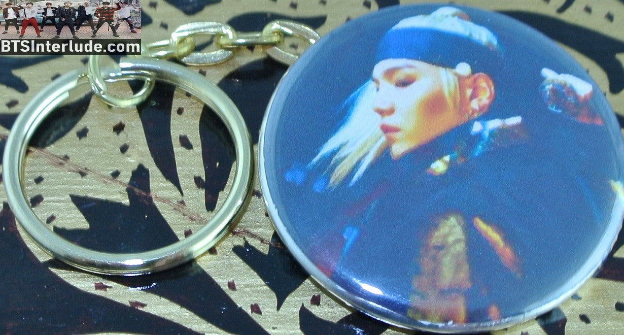 BTS KEYCHAIN BUTTON GOLD SUGA MIN YOONGI 민윤기 AGUST D SWORD KEYRING KEY CHAIN RING