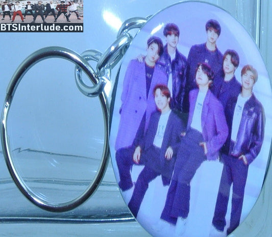 BTS KEYCHAIN BUTTON GROUP PURPLE SUITS JUNGKOOK V JIMIN RM J-HOPE SUGA JIN KEYRING KEY CHAIN RING