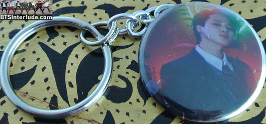 BTS KEYCHAIN BUTTON PARK JIMIN 박지민 2022 SEASONS GREETINGS ALLEY CAT KEYRING KEY CHAIN RING