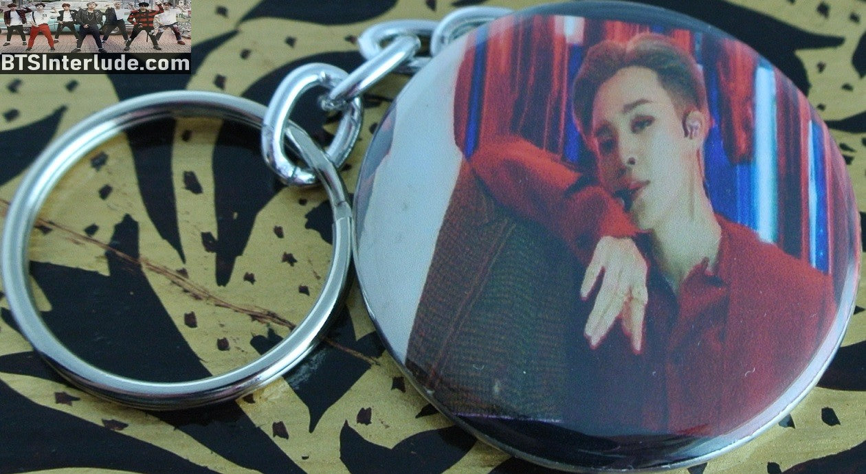 BTS KEYCHAIN BUTTON PARK JIMIN 박지민 FILTER RED SUIT KEYRING KEY CHAIN RING