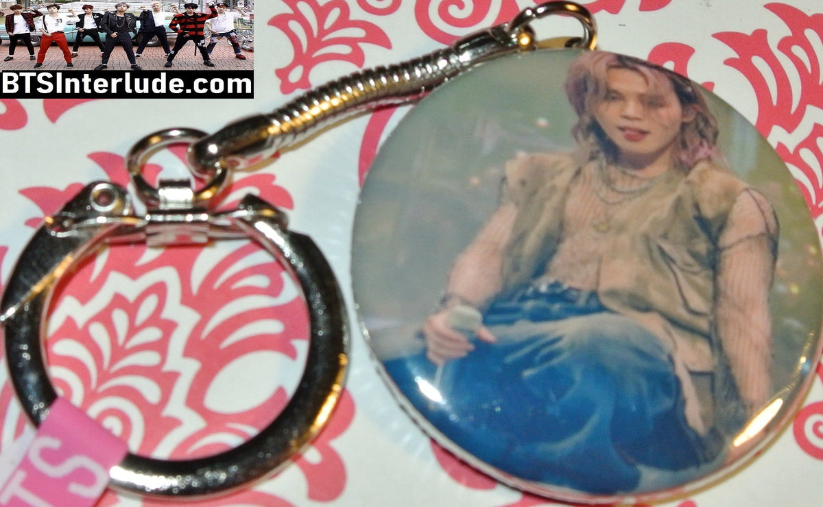 BTS KEYCHAIN BUTTON PARK JIMIN 박지민 ARIRANG LA CONCERT TONGUE KEYRING KEY CHAIN RING