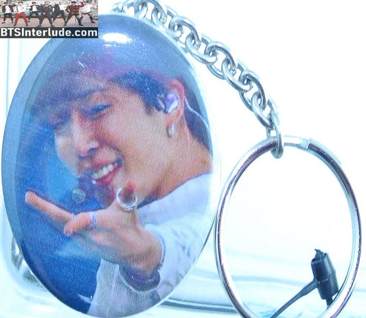 BTS KEYCHAIN BUTTON PARK JIMIN 박지민 PERMISSION TO DANCE REACH KEYRING KEY CHAIN RING