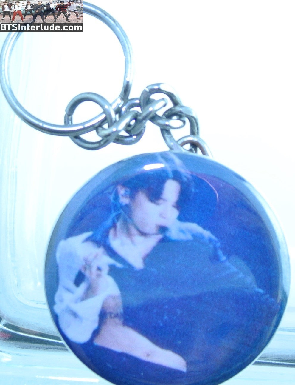 BTS KEYCHAIN BUTTON PARK JIMIN 박지민 SERENDIPITY NEVERMIND TATTOO BLACK WHITE KEYRING KEY CHAIN RING