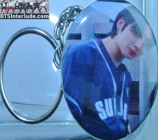 BTS KEYCHAIN BUTTON JEON JUNGKOOK 전정국 BLACK JERSEY RUN BTS KEYRING KEY CHAIN RING